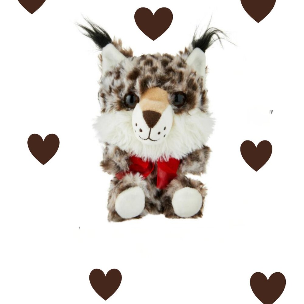 Meet your new favorite cuddle buddy! A charming bobcat stuffed animal!